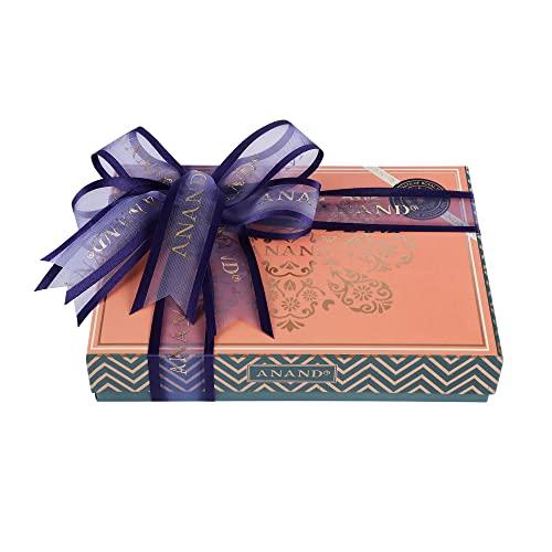ANAND ANAND Sweets Raksha Bandhan/Rakhi Royal Delicacies Gift box | Assorted Sweets (375g) + Rakhi + Greeting card combo/Rakhi Set | Mouth Watering Pure Desi Ghee sweets | For brother, sister, bhabhi