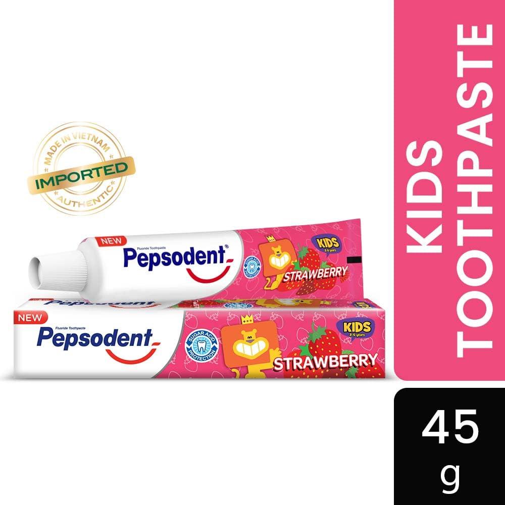 Pepsodent Pepsodent Kids Healthy Teeth Toothpaste Strawberry, 45 G (Pack Of 5)