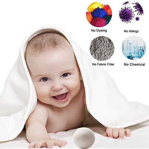 Generic ZUNASIKA Wool Dryer Balls 6 Pack, Wool Organic Fabric Softener Laundry Balls, Hypoallergenic Baby Safe & Unscented, Chemical Free to Reduce Wrinkles & Static Cling, Shorten Drying Time (4)