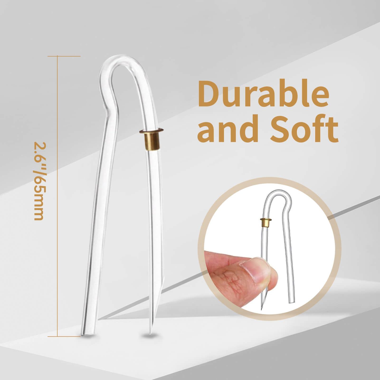 sierescon Sierescon Hearing Aid Tubes - Size #13 Preformed BTE Earmold Tubing 3.5 x 2 mm Hearing Aid Replacement Tube with Gold Lock Hearing Aid Cleaning Kit (6)