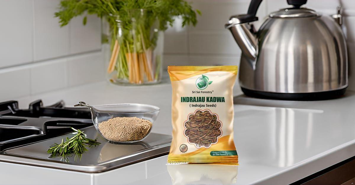 SRI SAI FORESTRY SRI SAI FORESTRY Indra jau Kadwa Seeds | Inderjo Kadwa | Indrajav | Indrajao - 100G