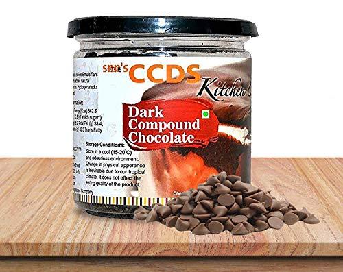 CCDS CCDS Compound Dark Chocolate and White Chocolate Gourmet Chips for Baking and Garnishing Cakes Cookies Combo
