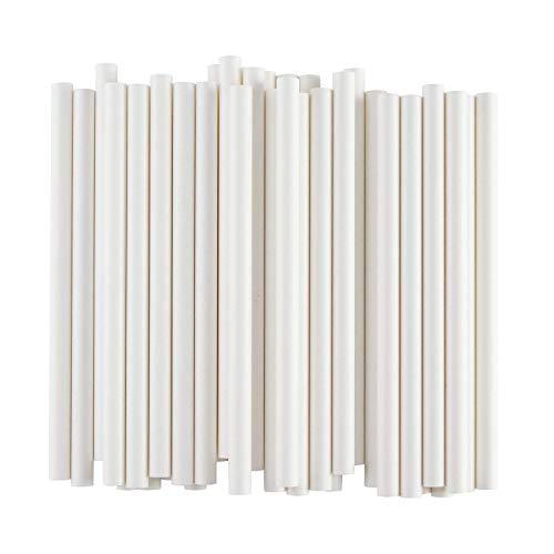 Food Theory Straw 12mm White Fat Straw for Bubble Tea (Pack of 40+10 Straw) - Eco-Friendly, Biodegradable, Sustainable & Disposable Boba Straws for Bubble Tea & Thick Shake