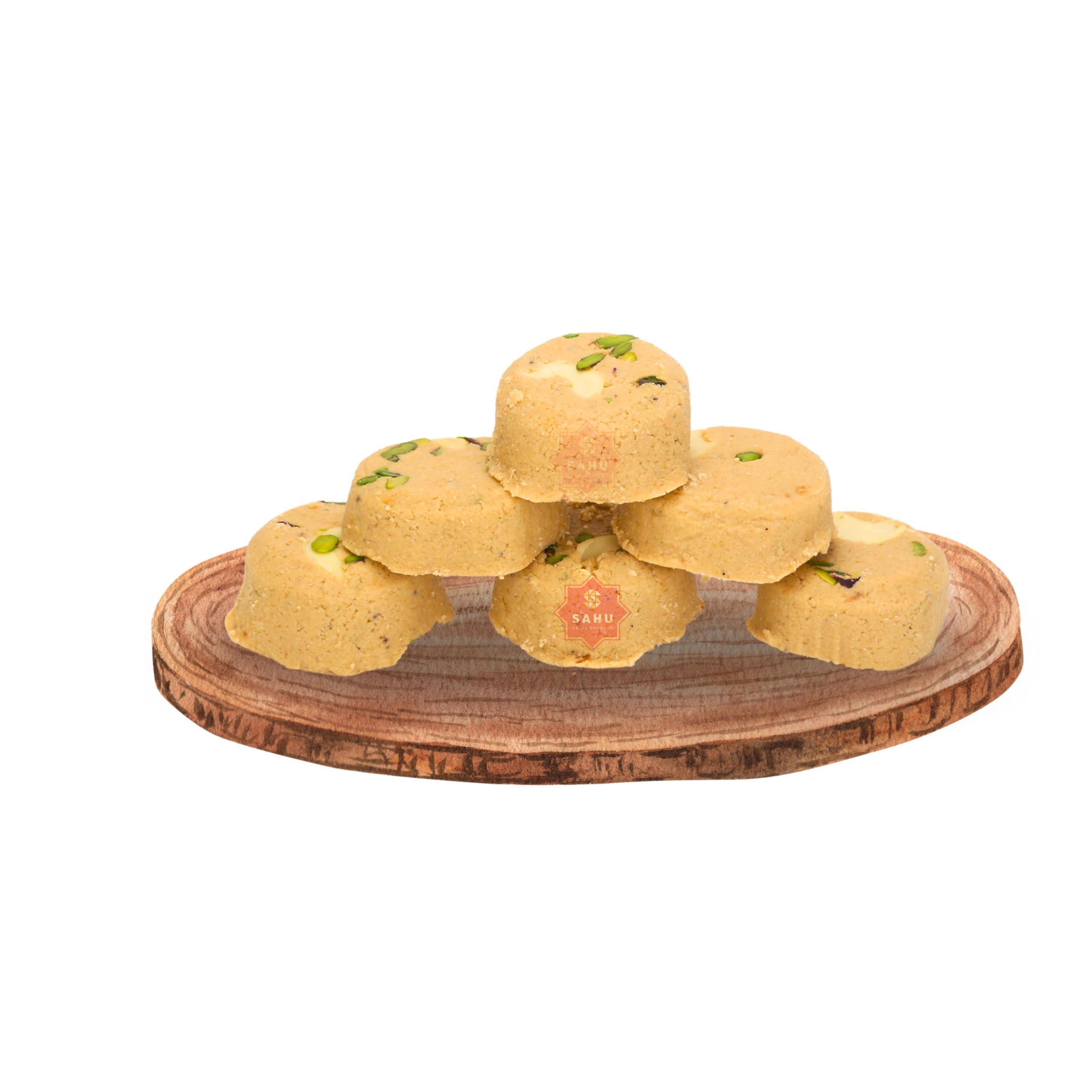 SAHU GAJAK BHANDAR SAHU GAJAK BHANDAR Cham Cham Gajak - 500g | Malai Gazak | Sesame Sweets | Gajjak Burfi | Til Ki Barfi | Indian Gachak Mithai | Till Burfee