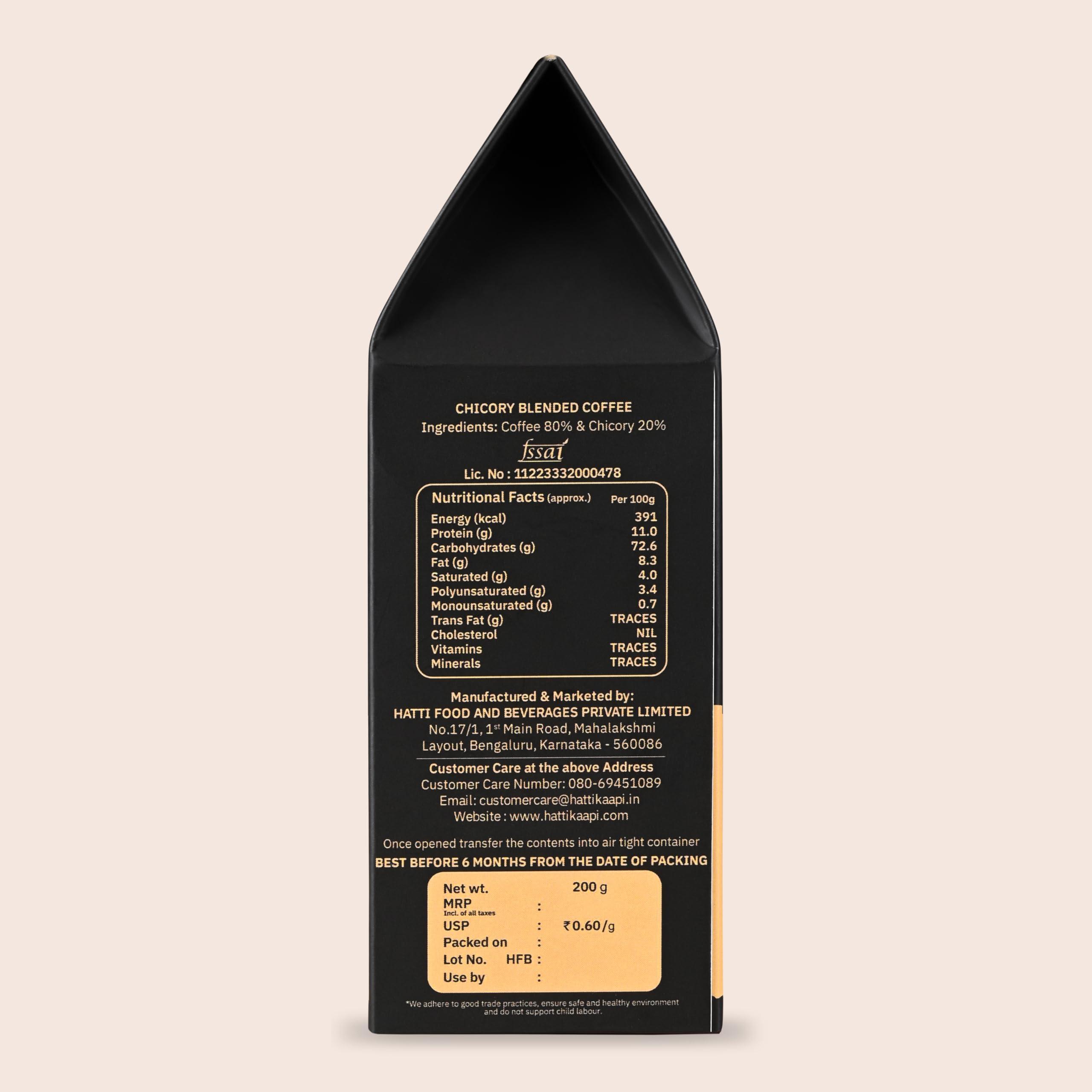 Hatti Kaapi Hatti Kaapi Chicory Blended Coffee Powder, 200 Grams