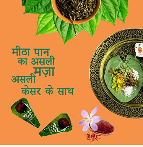 Gullmor Gullmor Premium Kesar Gulkand Meetha Paan Without Supari Without Tobaco |Sweet Paan Hygienically Packed Traditional Mukhwas Mouth Freshener pack of 30 Pcs