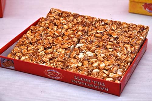 HANUMAN SAHU GAJAK UDYOG HANUMAN SAHU GAJAK UDYOG Crunchy Double Mazza Peanut Chikki with Seasame Seeds , jeggery