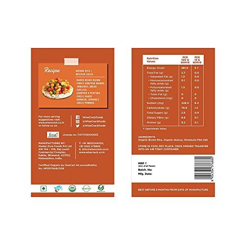 Wise Crack WiseCrack|Organic Rice Cakes -Flax Lovers & Quinoa Power|Gluten Free, No transfat, No Oil, No Cholestrol|125g Each|Pack of 2