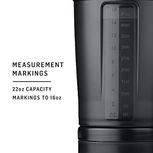 Blender Bottle BlenderBottle Shaker Bottle with Pill Organizer and Storage for Protein Powder, ProStak System, 22-Ounce, Ocean Blue