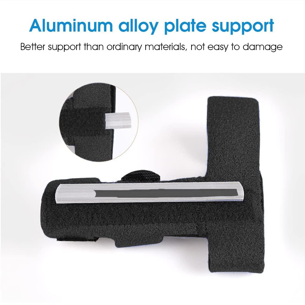 HANNEA HANNEA® Finger Splint for Middle Finger Knuckle Brace Finger fix Splint Straightening Support Protection Sleeve for Finger Immobilization, Fracture, Pain Relief(Black)