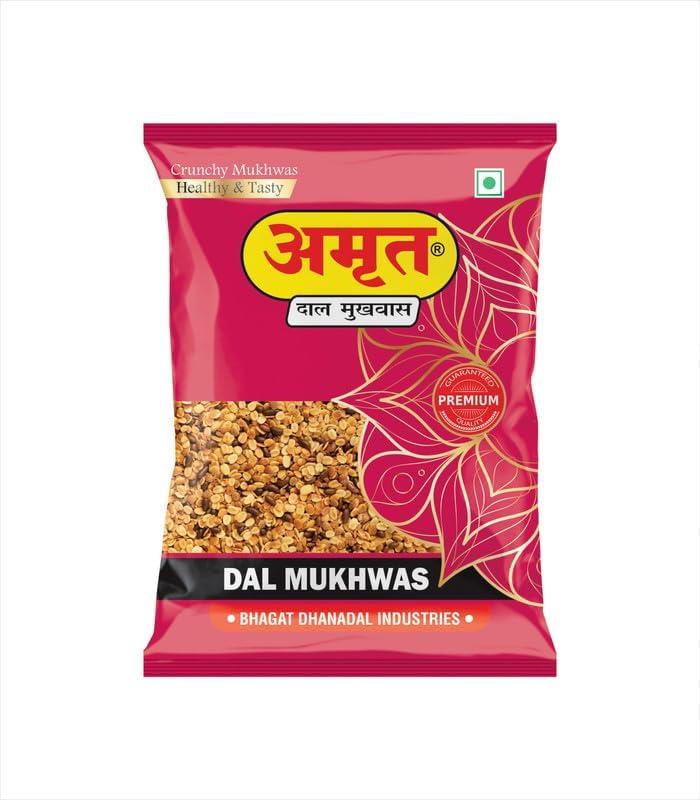 AMRUT AMRUT Combo Of Rajwadi Alsi, Dal, Saunf Mukhwas, (200gm X 4 = 800g) (Pack Of 4) / Salty Coriander Seeds, Digestive Crunchy and Tasty Mouth Freshener Traditional Mukhwas Ready To Eat