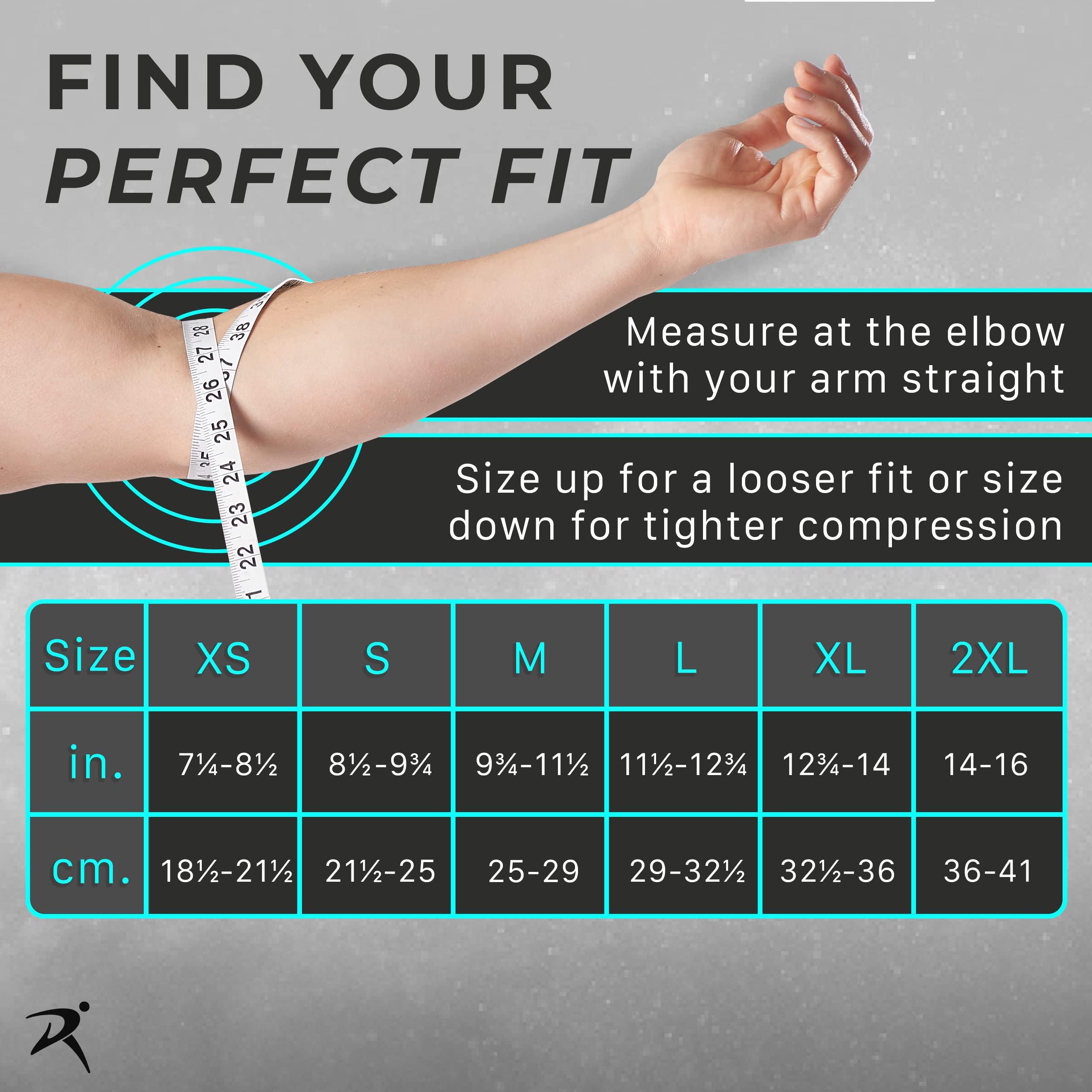 Rymora Rymora Fitness Elbow Brace- L, Compression Support Sleeve for Tendonitis, Tennis Elbow, Golf Elbow Treatment, Weightlifting & Weak Joints - Reduce Joint Pain During Any Activity!