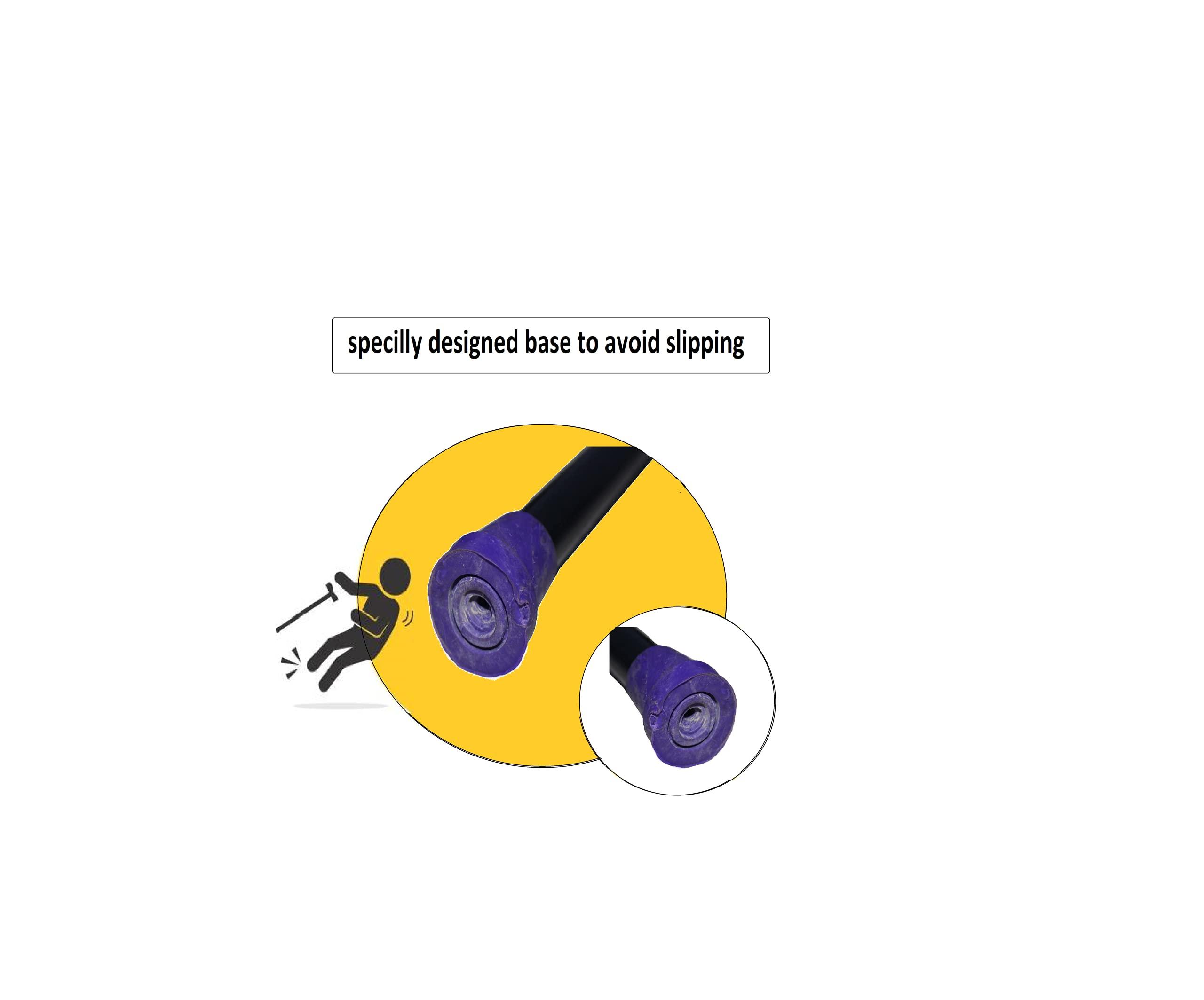 KDS SURGICAL Kds Surgical 1 Leg Purple Black Dori Non Height Adjustable Men/Women/Old People Patient Walking Stick - 36 Inches