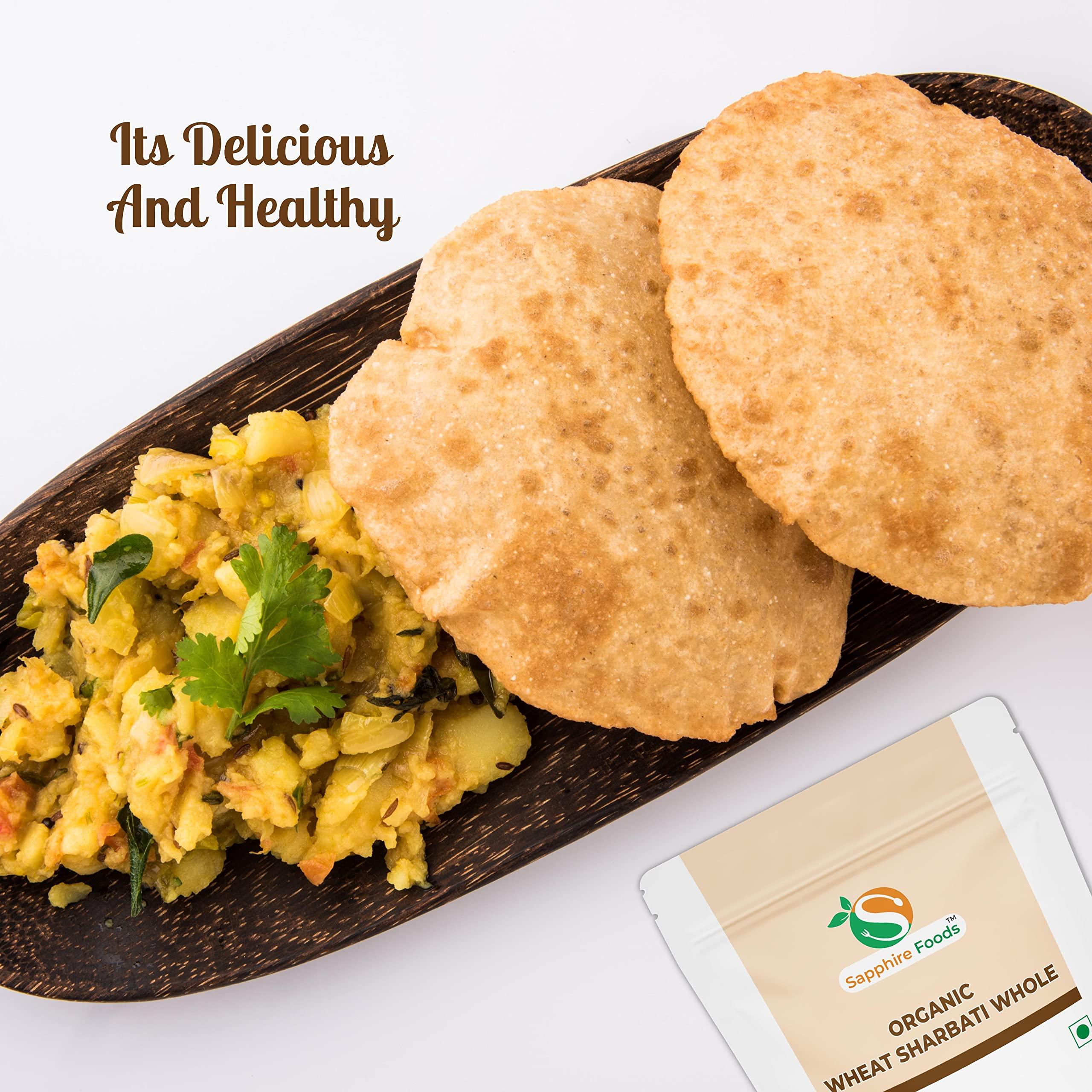 SAPPHIRE FOODS SAPPHIRE FOODS Natural & original Sharbati Wheat Whole grain Pure Clean Sharbati Gehu New Sharbati Wheat | healthy wheat grain Healthy Grains Fiber Rich immunity builder New Sharbati Wheat (500g)