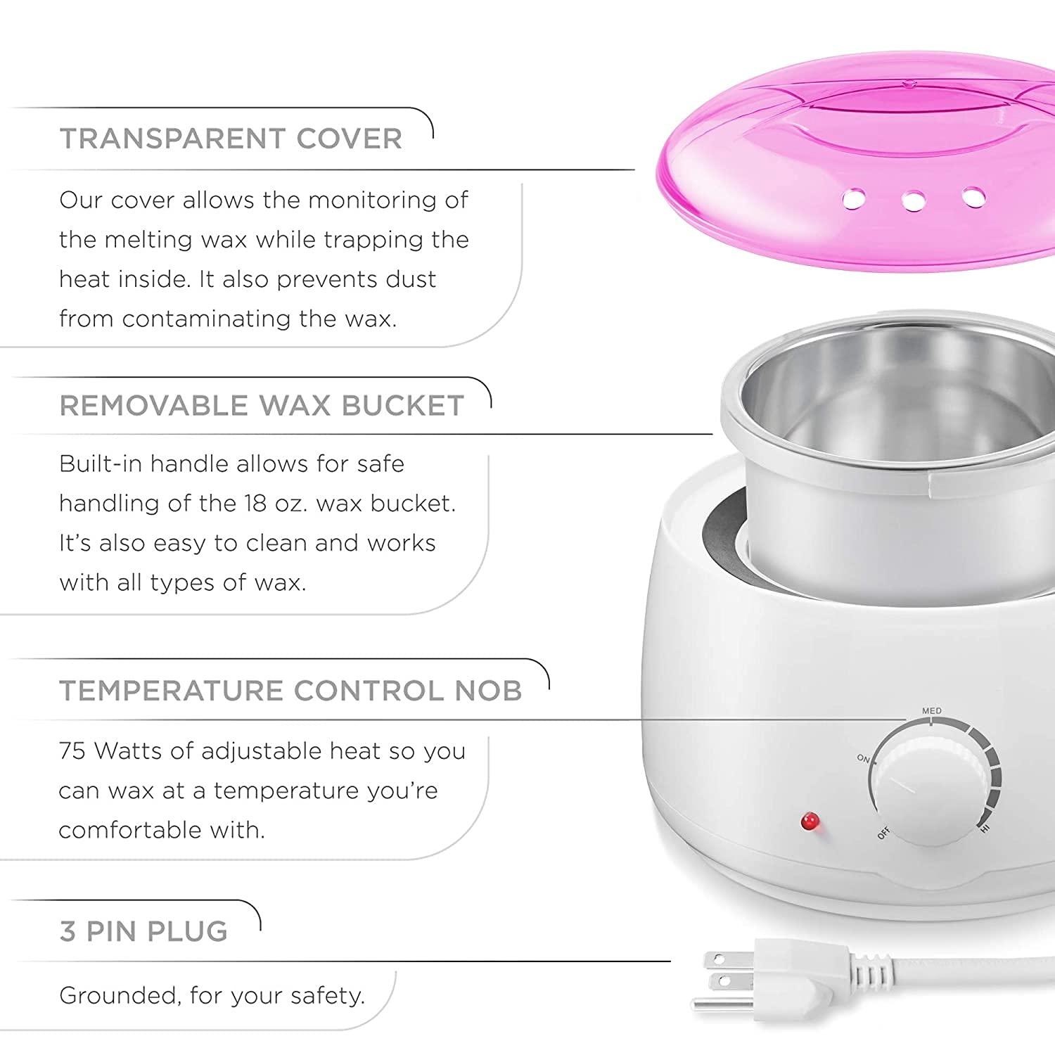 G-KARUNA G-KARUNA Portable Electric Wax Warmer for Hair Removal - Wax Machine for Hair Removal Wax Pot with Nonstick Coating for Eyebrow, leg, Body Waxing Kit for Women and Men | Multi Color