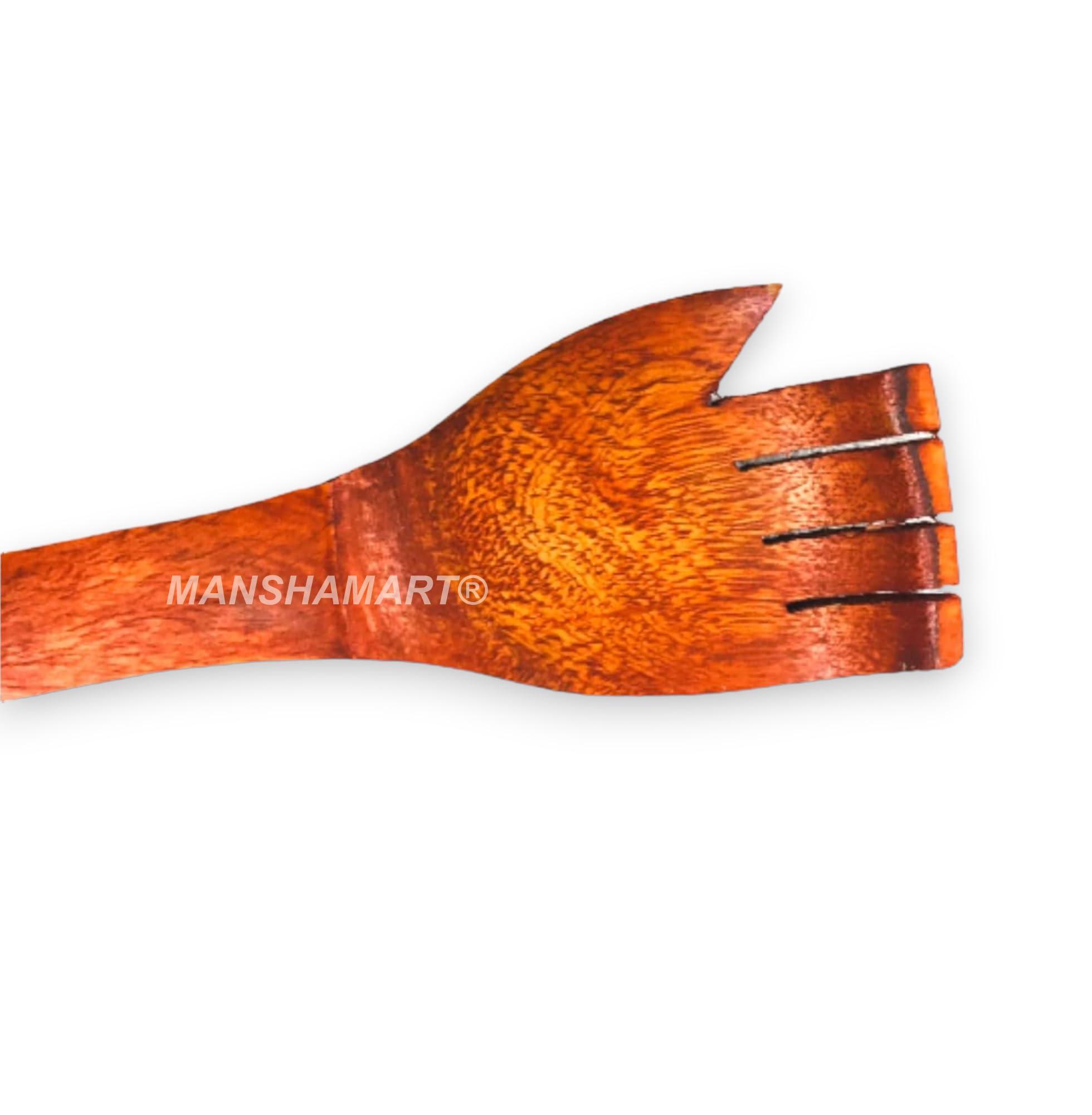 MANSHAMART MANSHAMART Wooden Back Massager for Itching Relief Back Scratchers, Body Relaxation Massager/Itcher/Back Itching Stick Handcrafted itching Wooden Back Scratcher, Itching Stick