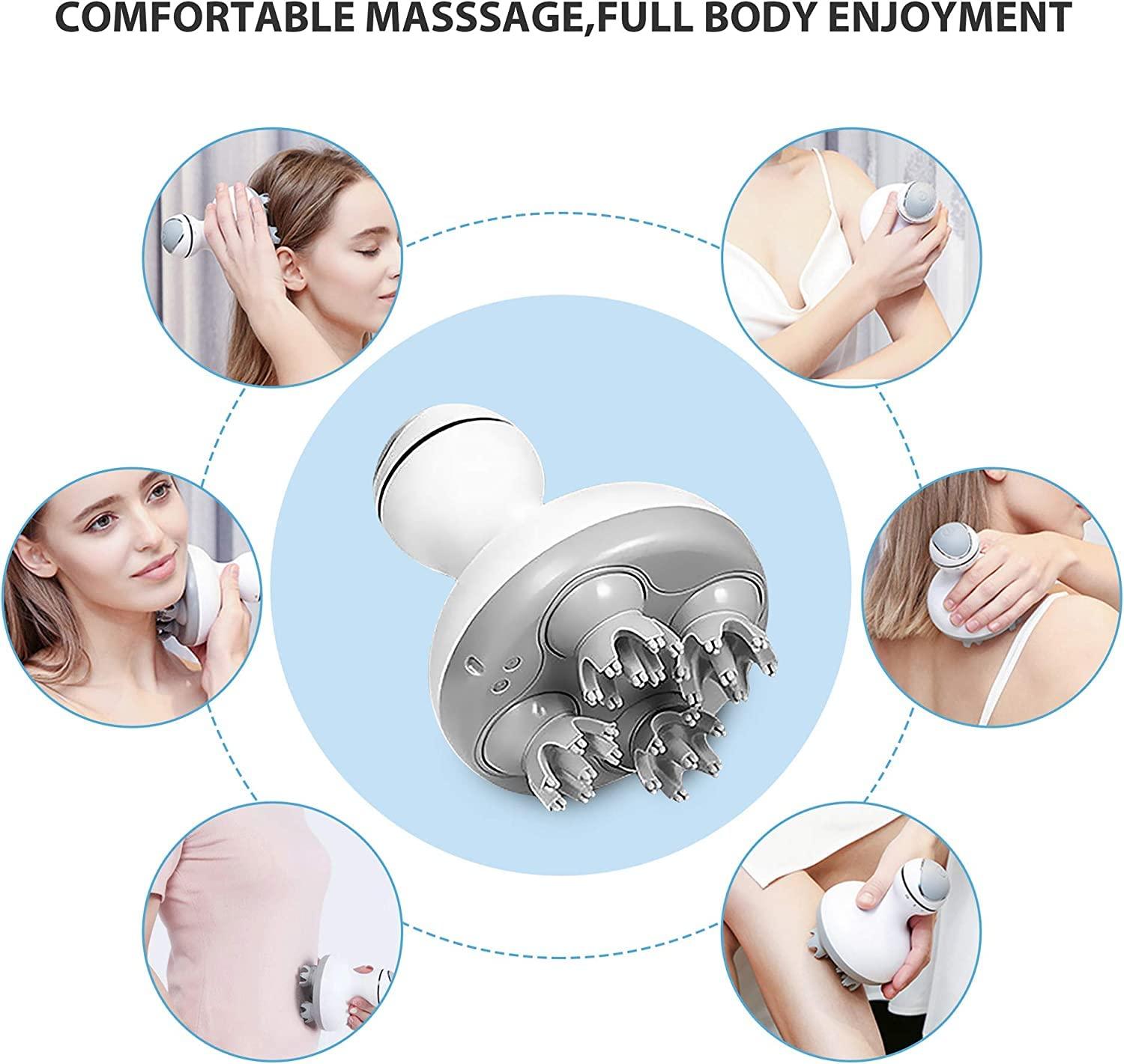 Luteti Luteti Cordless Head Massager - Electric Hair Scalp Massager with Kneading 84 Massage Nodes, Handheld Portable Head Scratcher Massager for Hair Growth, Deep Clean and Stress Relax,Christmas Gifts