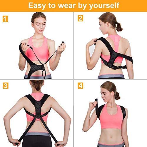 New Delhi YesGo Upper Back Pain Relief Adjustable Back Brace Posture Corrector Shoulder Support Belt (Pack of 1) (XL Size) Black