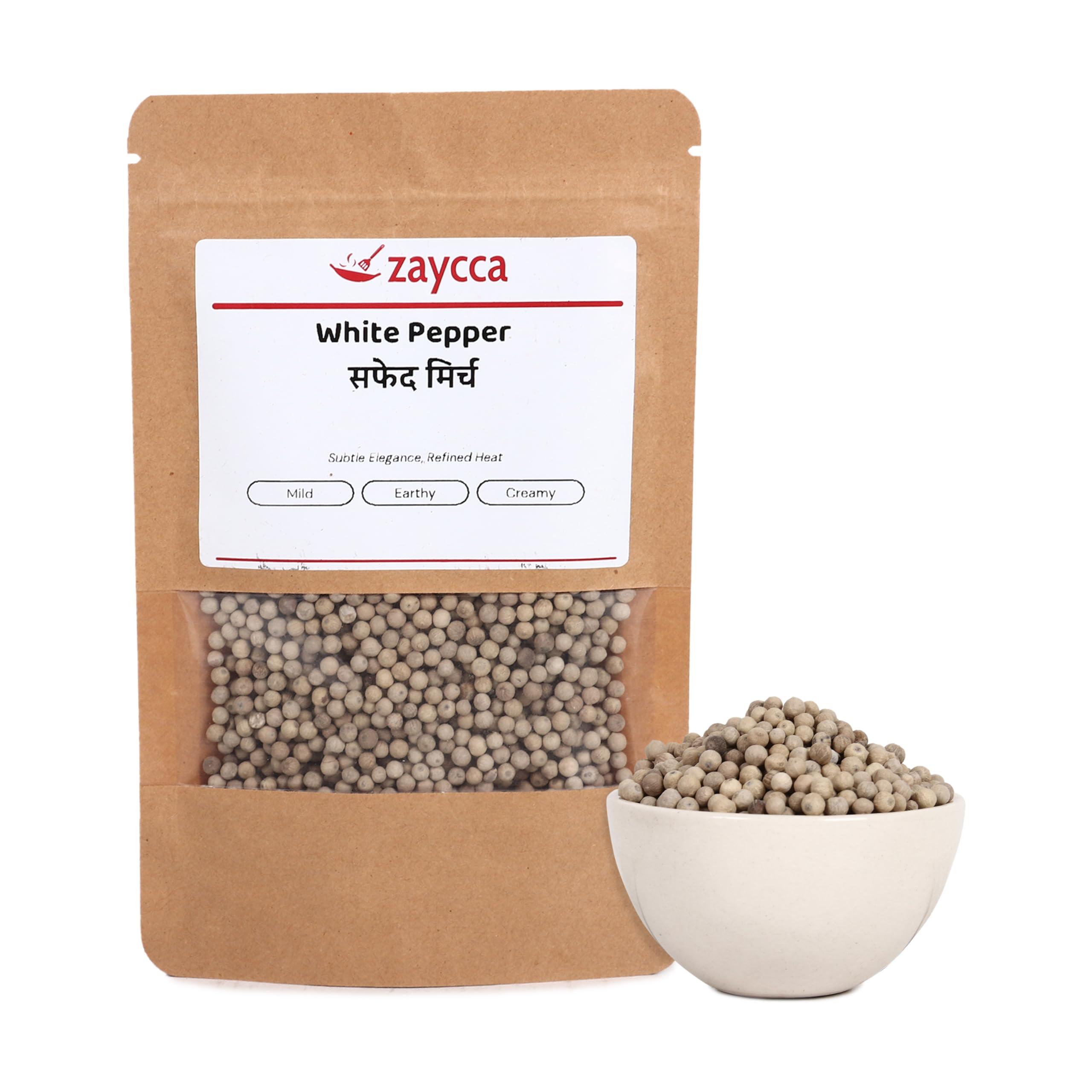 Zaycca White Pepper | Safed Mirch | 100grms