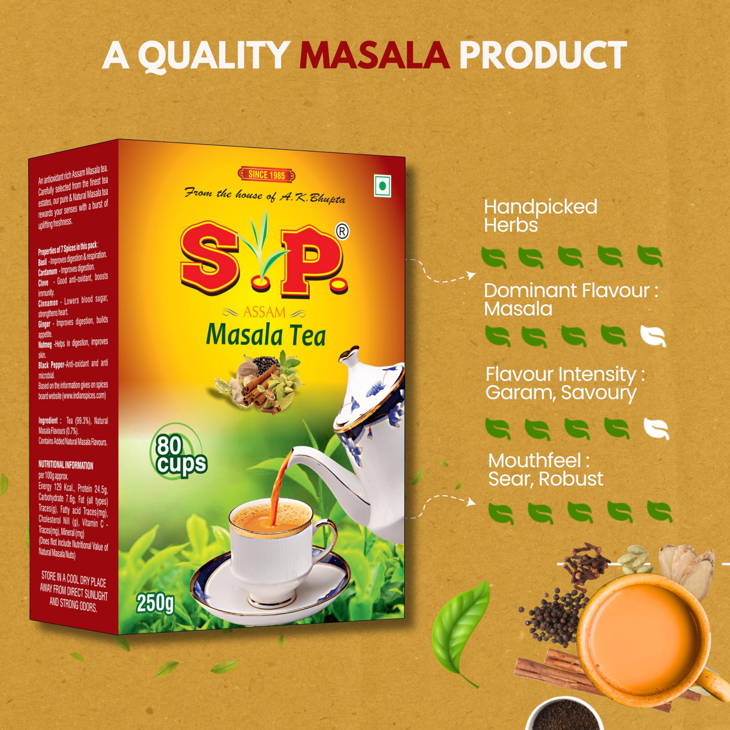 S. P. SUPER DUST TEA S. P. SUPER DUST TEA Super Premium Tea Combo | The Ultimate Assam Tea Combo With 7 Spices, Adrak & Elaichi Chai | 1Kg Combo, Powder
