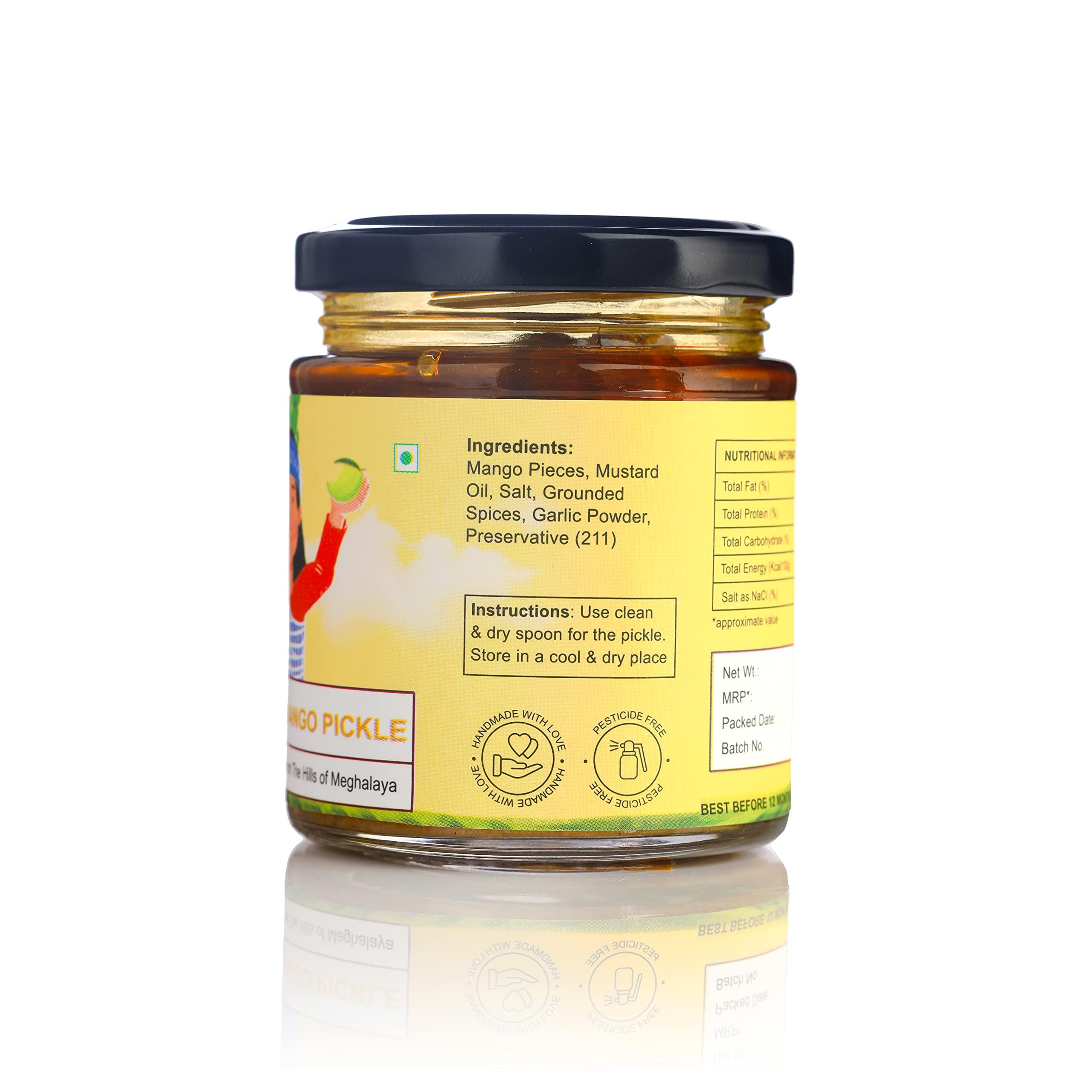 Pahari Roots Pahari Roots Mango Pickle from Meghalaya | 400Gm (2 Bottles of 200G Each)