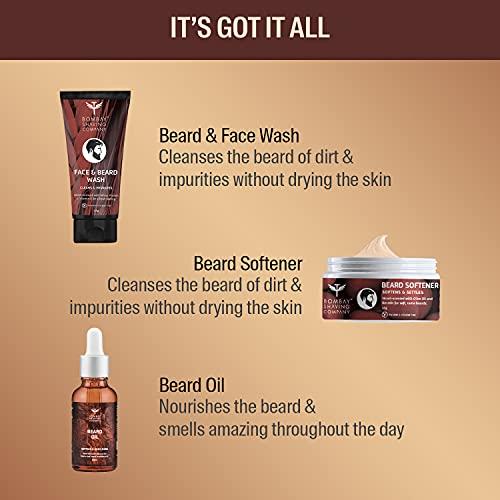 Bombay Shaving Company Bombay Shaving Company 6-in-1 Beard Grooming Kit for Men & Bombay Shaving Company Beard Growth Kit (Set of 3)