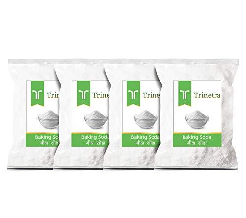 Trinetra Trinetra Baking Soda (Meetha Soda)| 1Kg Each (Pack of 4) |COMBO OFFER| Multipurpose for Cooking, Baking & Cleaning|