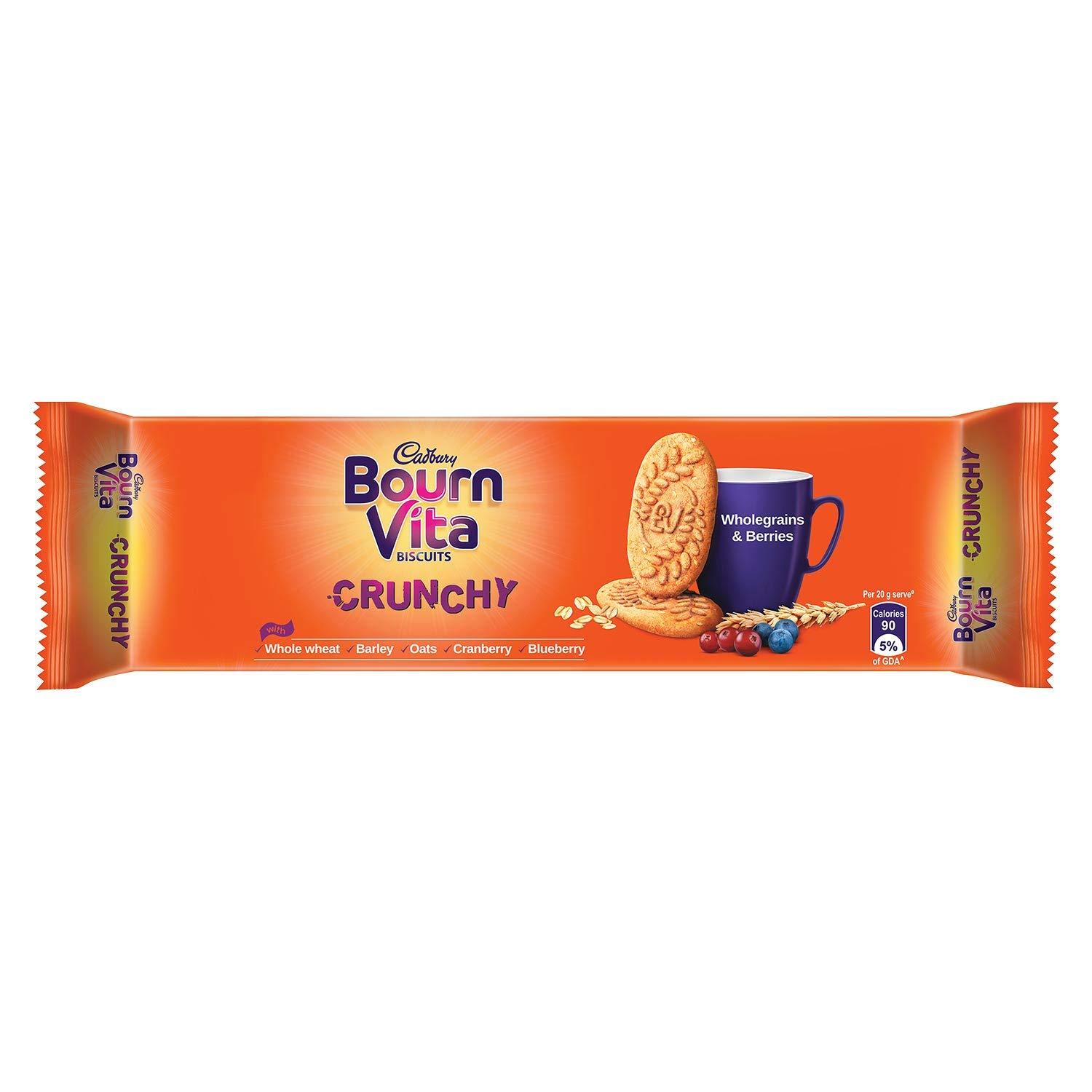 Cadbury Bournvita Biscuits Cadbury Bournvita Biscuits Crunchy 100 g (Count of 4)