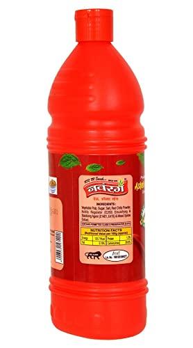 navrang Navrang Tom-Tom Tomato Sauce Spicy Hot Chutney Gourmet Veg Snacks, Gluten Free Fresh Sauce Bottle: 900gm