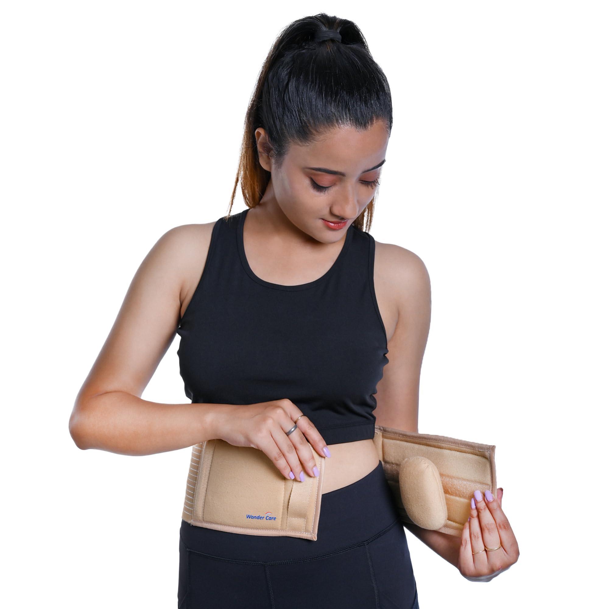 Wonder Care Wonder Care Polyester Umbilical Hernia Belt Hernia Support Brace with Removable Compression Pad Navel Hernia Pain Relief for Men & Women (4XL)