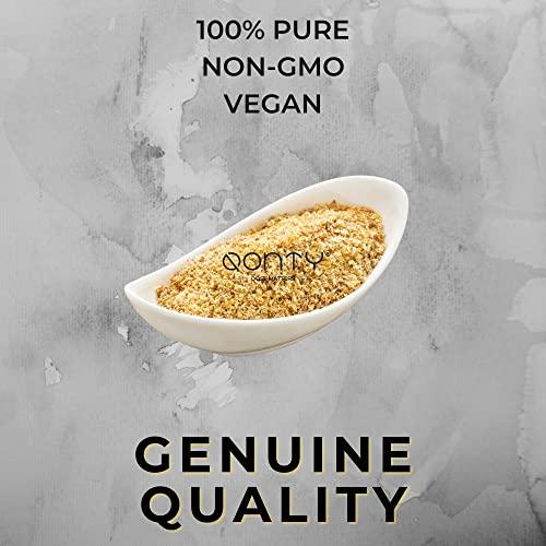 Qonty Qonty Defatted Flaxseed/Linseed/Alsi Meal (Coarse Powder) | Keto Friendly | 28% Protein, 21% Net Carb, 11% Fat | High Fiber | Lab Tested | No Preservatives | Gluten Free | High in Omega 3 (300 g)