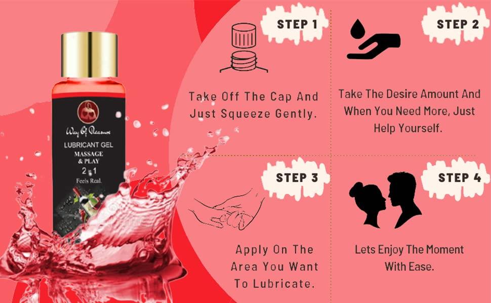 Way Of Pleasure Lube Flavoured Lubricant Gel - 50ml | Water based lube | Pack of 5 (Red Wine, Pack of 5)