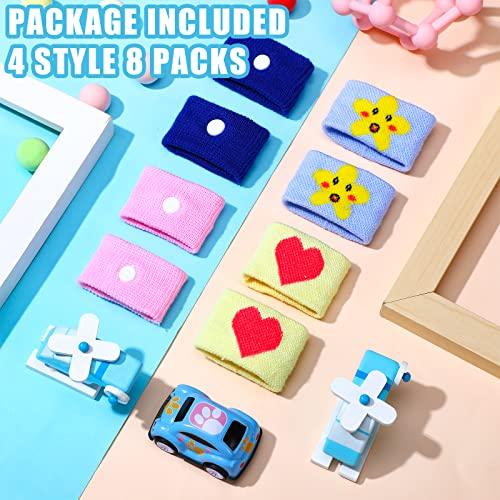 Tondiamo 4 Pairs Kids Motion Sickness Bands Travel Wristbands Kids Motion Sickness Relief Band Nausea Bands Motion Sickness Wristbands Car Sickness Bracelet for Kids for Morning Sea Flying Travel