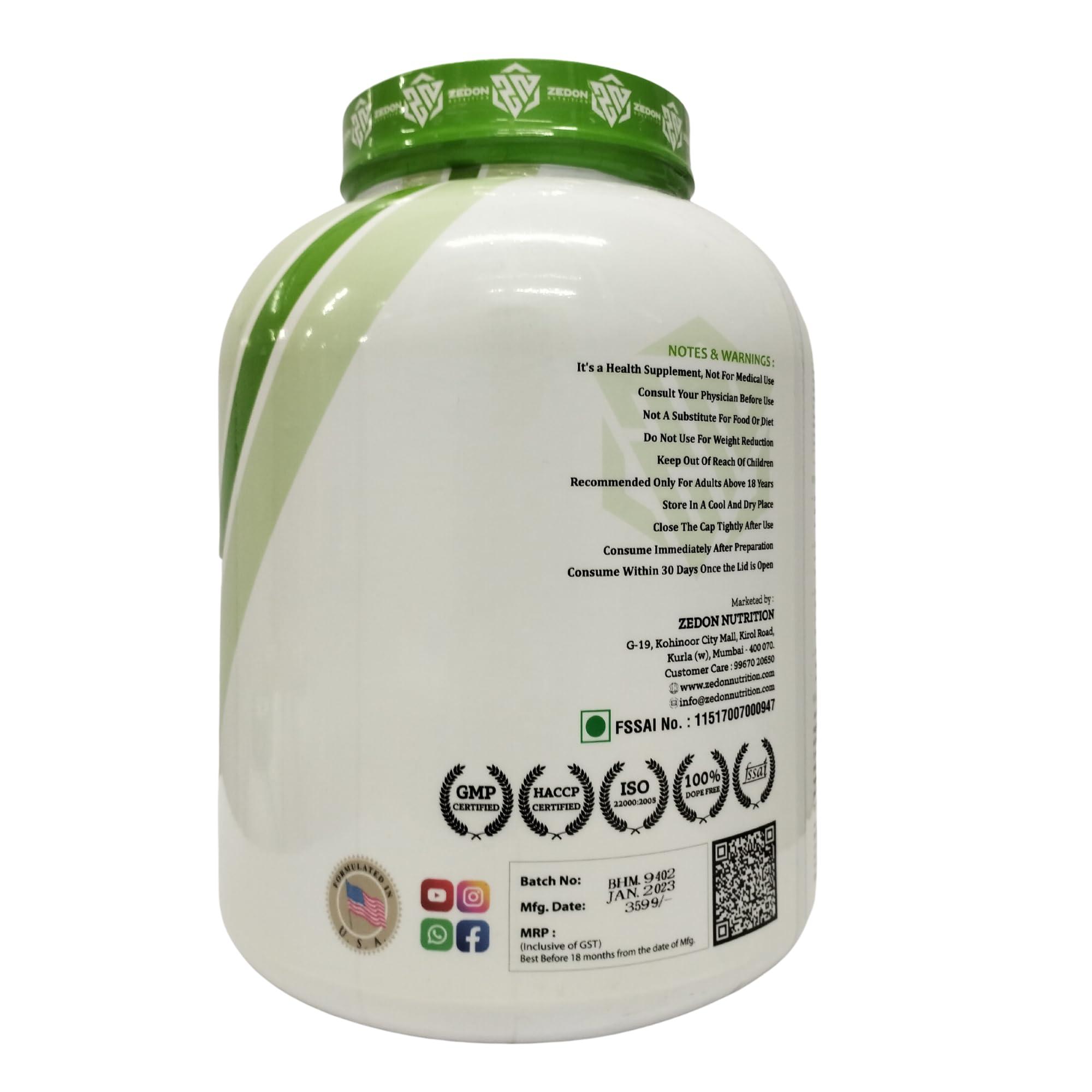 Zedon Nutrition Zedon Nutrition Lean Muscle Gainer | 42g Protein, Creatine, BCAA, Glutamine, Taurine | Muscle Building Whey Protein Powder Supplement for Men & Women (Coffee, 2KG)