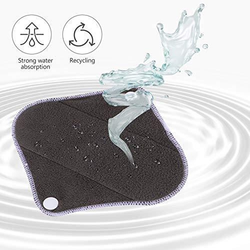 Artibetter ARTIBETTER 5pcs Menstrual Pads Sanitary Pads Washable Bamboo Menstrual Cloth Pads Incontinence Pads for Women Girls