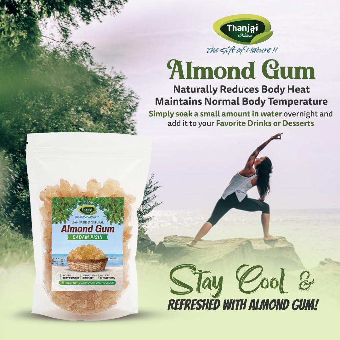 Thanjai Natural Thanjai Natural Almond Gum 250 Grams Badam Pisin Badam Gum Best First Quality Pure, Natural