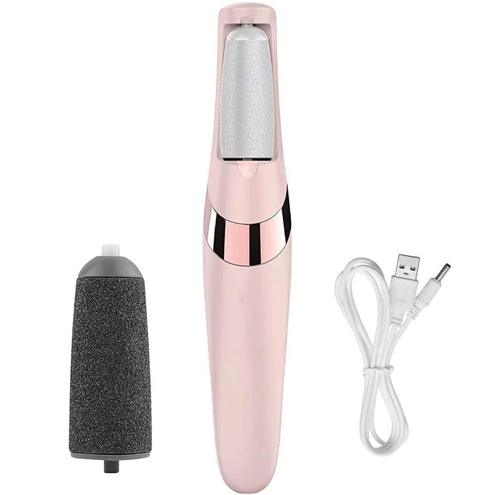 REMICH REMICH Rechargeable Flawless Pedicure Tool - Callus & Dead Skin Remover - Feet Care for Cracked Heels - Cordless Pedi Finishing Touch with 2 Roller Heads & USB Cable