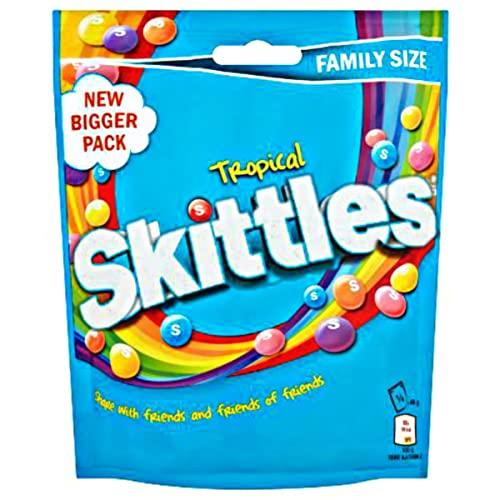 Skittles Skittles Tropical Fruit Flavoured Candy - 4 Pack Pouch, 4 x 196 g