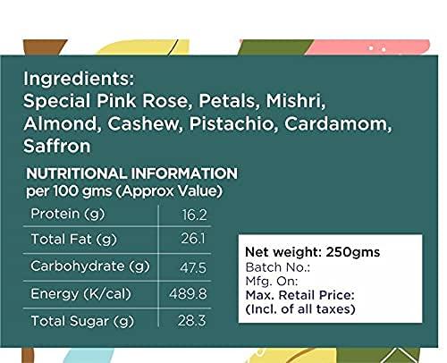 SEEDSY SEEDSY Natural Gulkand 200gms and Dryfruit Gulkand 200gms Sundried Made with Pink Rose Petals, Mishri - Rock Sugar, Almond, Cashew, Pistachios, Cardamon - Elaichi, Saffron / Kesar  400gms