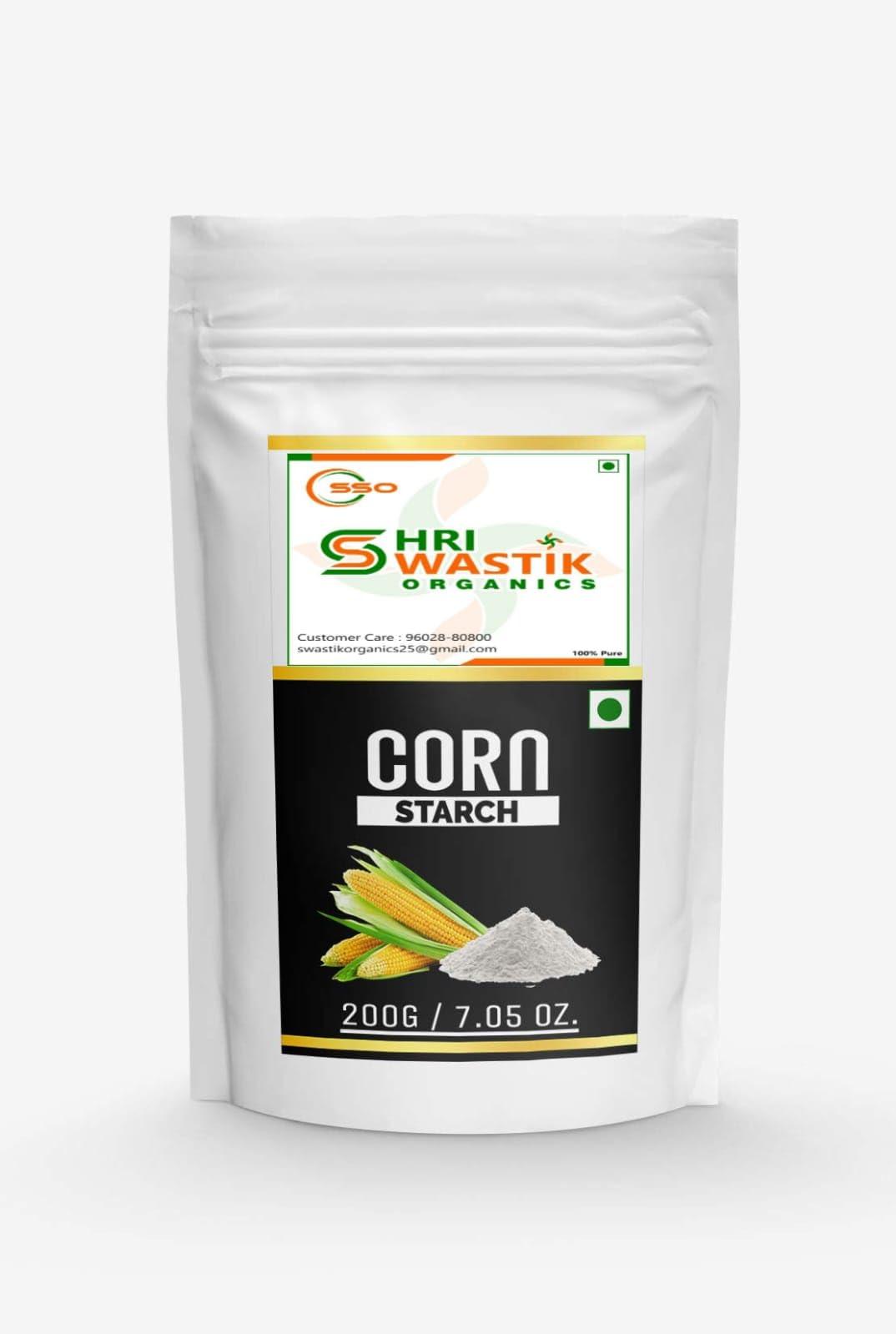 Shri Swastik Organics Shri Swastik Organics Corn Starch Powder (Cornflour) | 100% Gluten Free | Make Smooth, Lump-Free Paste | 100 grams