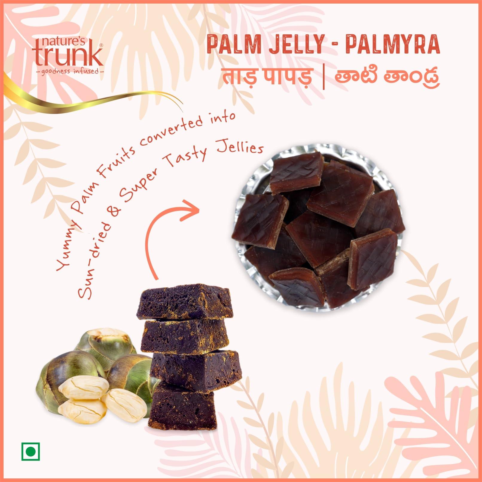 Nature\'s Trunk Nature\'s Trunk - Palm Jelly | Thati Thandra, Palmyra Fruit Jelly | Natural, Healthy and Nutritious Ripe Palm Pulp Slice | Traditional, Sun Dried & Handmade Toddy Palm Fruit Jelly - 750G
