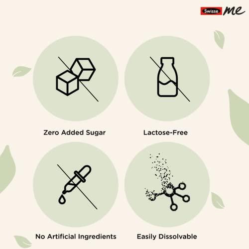 Swisse SwisseMe Plant Protein with Free Shaker- Daily Nutrition For Men & Women - Zero Added Sugar, 24g Vegan Pea Protein For Post Workout Recovery, Lean Muscle Building & Strength (Chocolate Flavor, 500g)