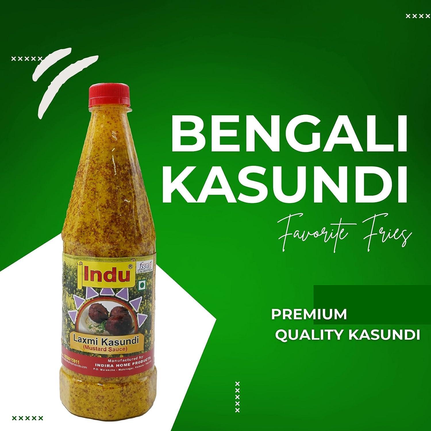 M/S INDIRA HOME PRODUCTS Indu Laxmi Kasundi (Mustard Sauce) | Laxmi Kasundi Mustard Sauce | Mustard Kasundi Sauce 650gm
