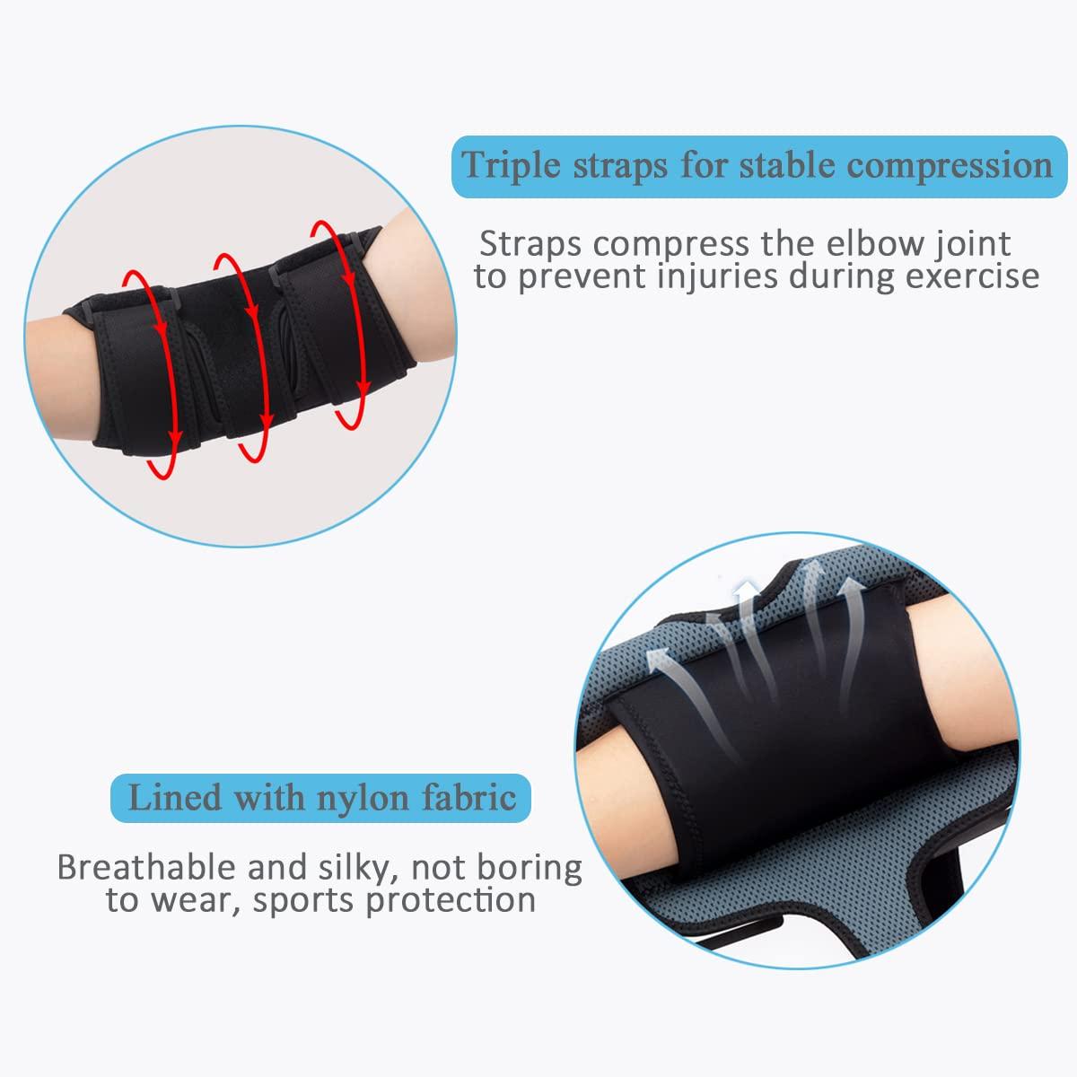 ThreeH ThreeH Elbow Brace For Ulnar Nerve Entrapment With Removable Metal Splints Cubital Tunnel Syndrome Arthritis Adjustable Stabilizer Support Sports Protection