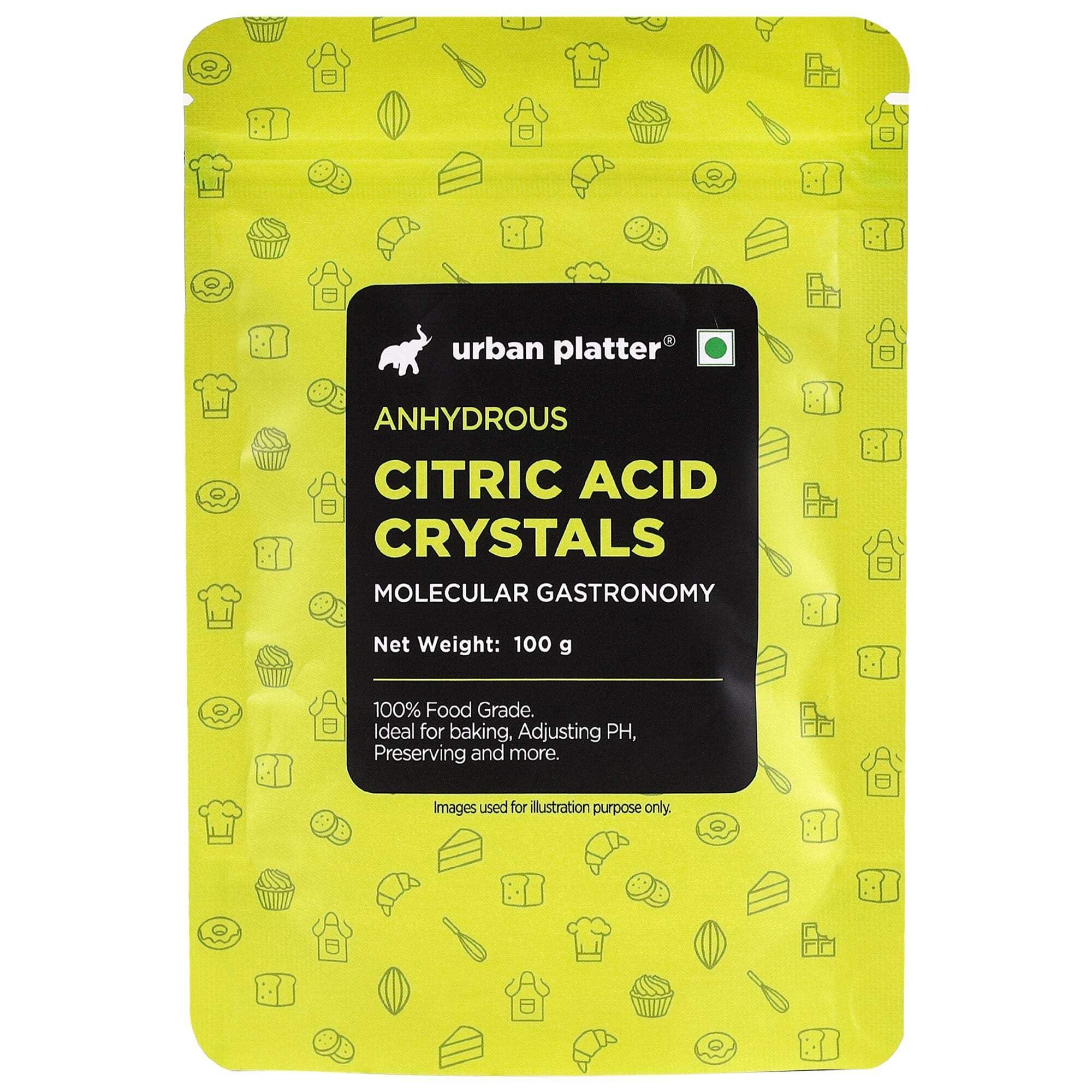 urban platter urban platter Pure Citric Acid Crystals Powder, 100G