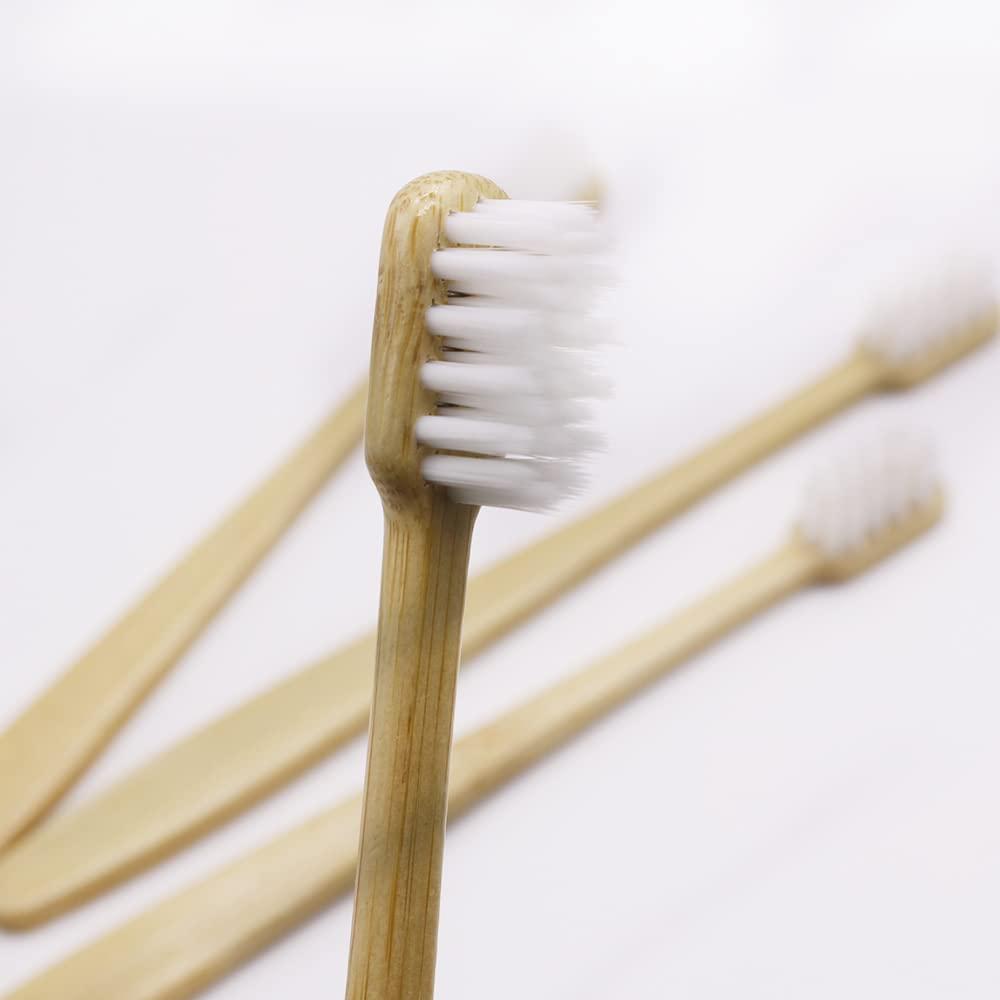 N-amboo N-amboo Super Soft Toothbrush Bamoo Toothbrush 10000 Nano Bristles White Extra Soft Bristles Pack of 8
