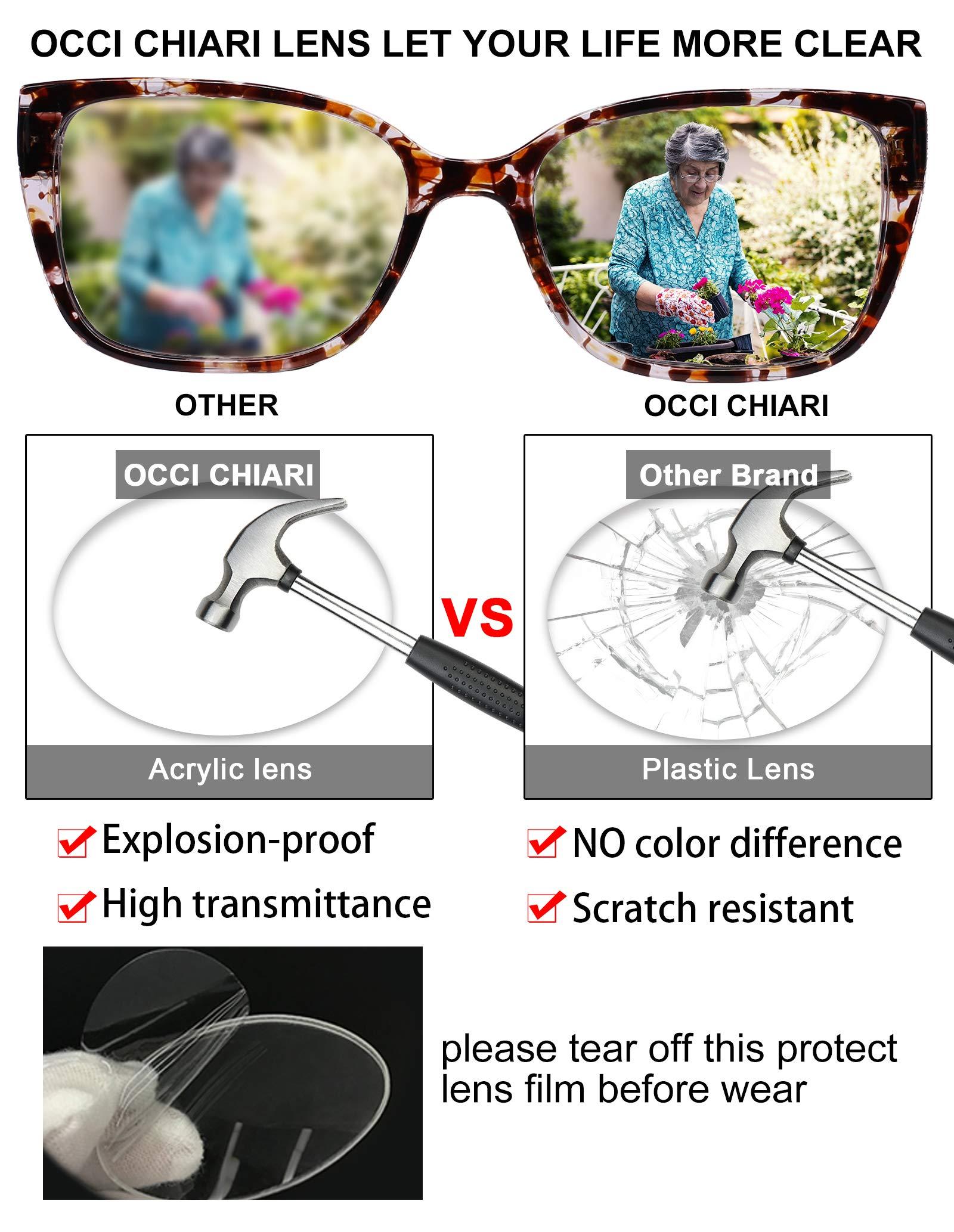 OCCI CHIARI OCCI CHIARI Womens Reading Glasses 2.50 Reader Glasses 250(1.0 1.5 2.0 2.5 3.0 3.5 4.0 5.0 6.0)