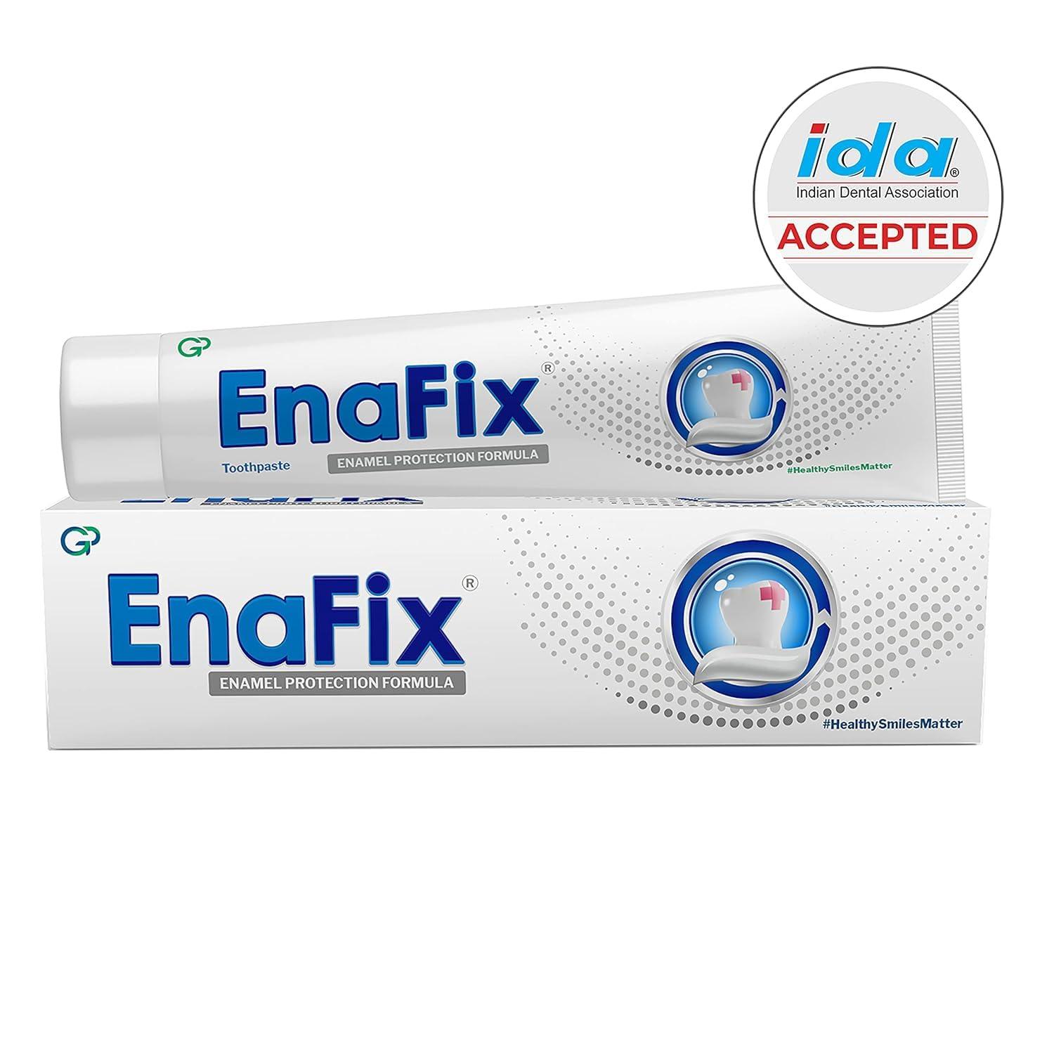 ENAFIX ENAFIX Anti Cavity Toothpaste | Fluoride Free Toothpaste With Calcium And Phosphate For Enamel Remineralisation | Fights Tooth Decay | (Pack Of 3) 70G Each, Enamel Protection