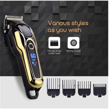 JVVD JVVD JEQUL 5-Star Rechargeable Suitable for professional hair trimming Electric Shaving Machine For family Razor Barber Cutting Beard Trimmer Haircut Set Cordless (Gold)