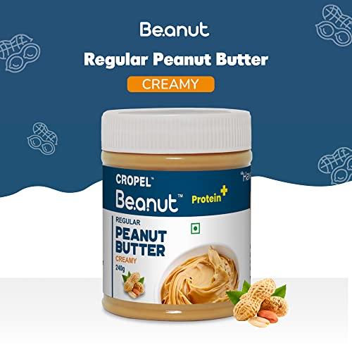Beanut Beanut Peanut Butter Creamy From Real Roasted Pressed Protein, Non GMO, Gluten Free, Free Gym, Cholesterol & Vegan, Exercise Gym Daily Energetic - (240g, Pack of 1)